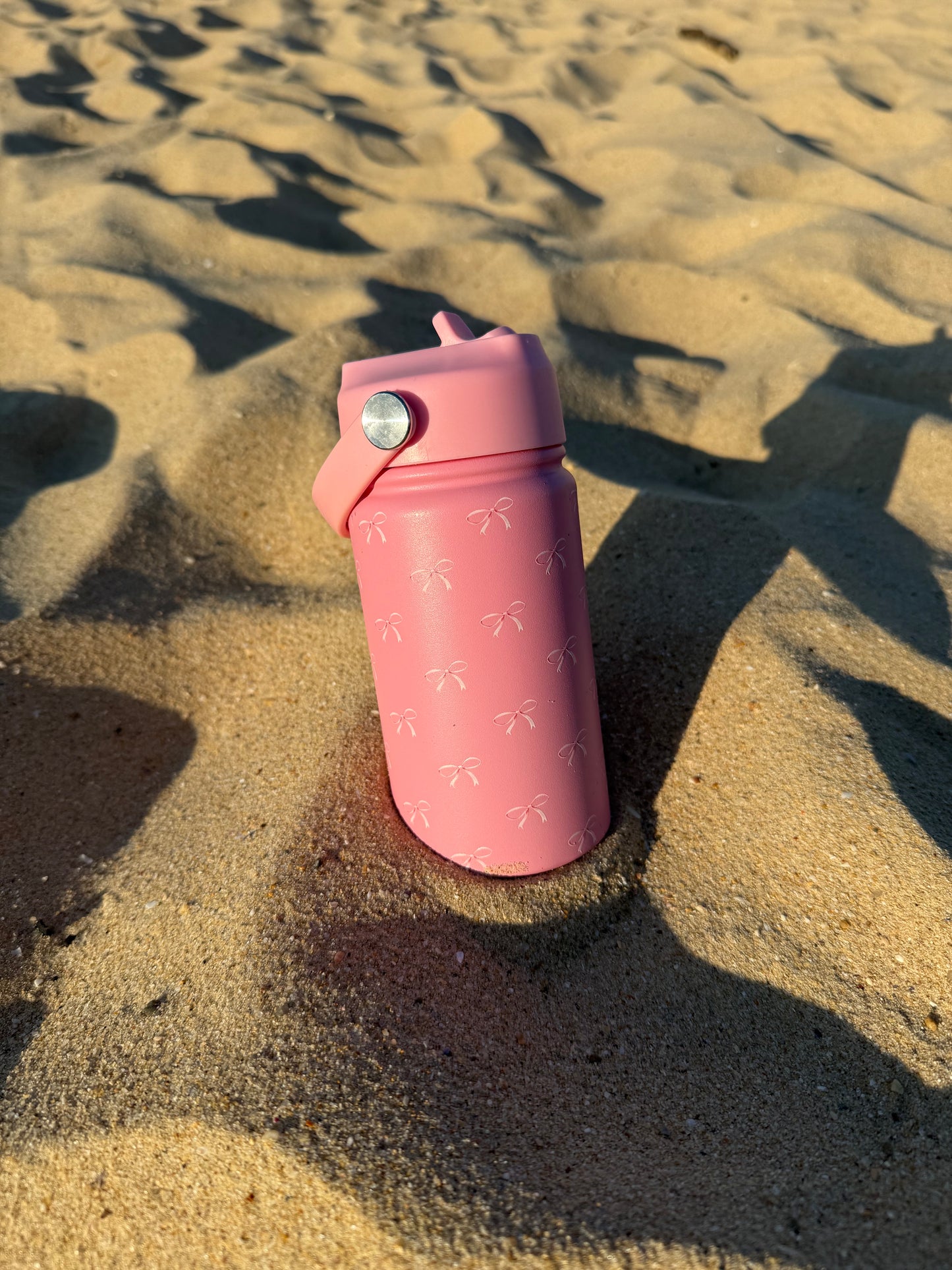 Pink Bow 12oz Water Bottle