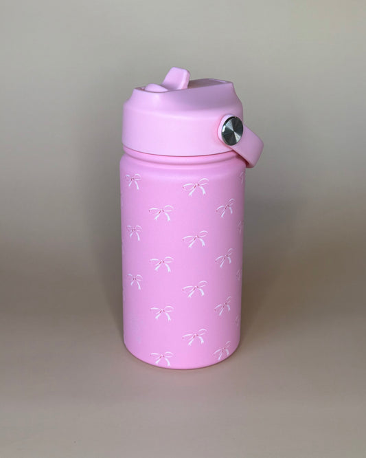 Pink Bow 12oz Water Bottle