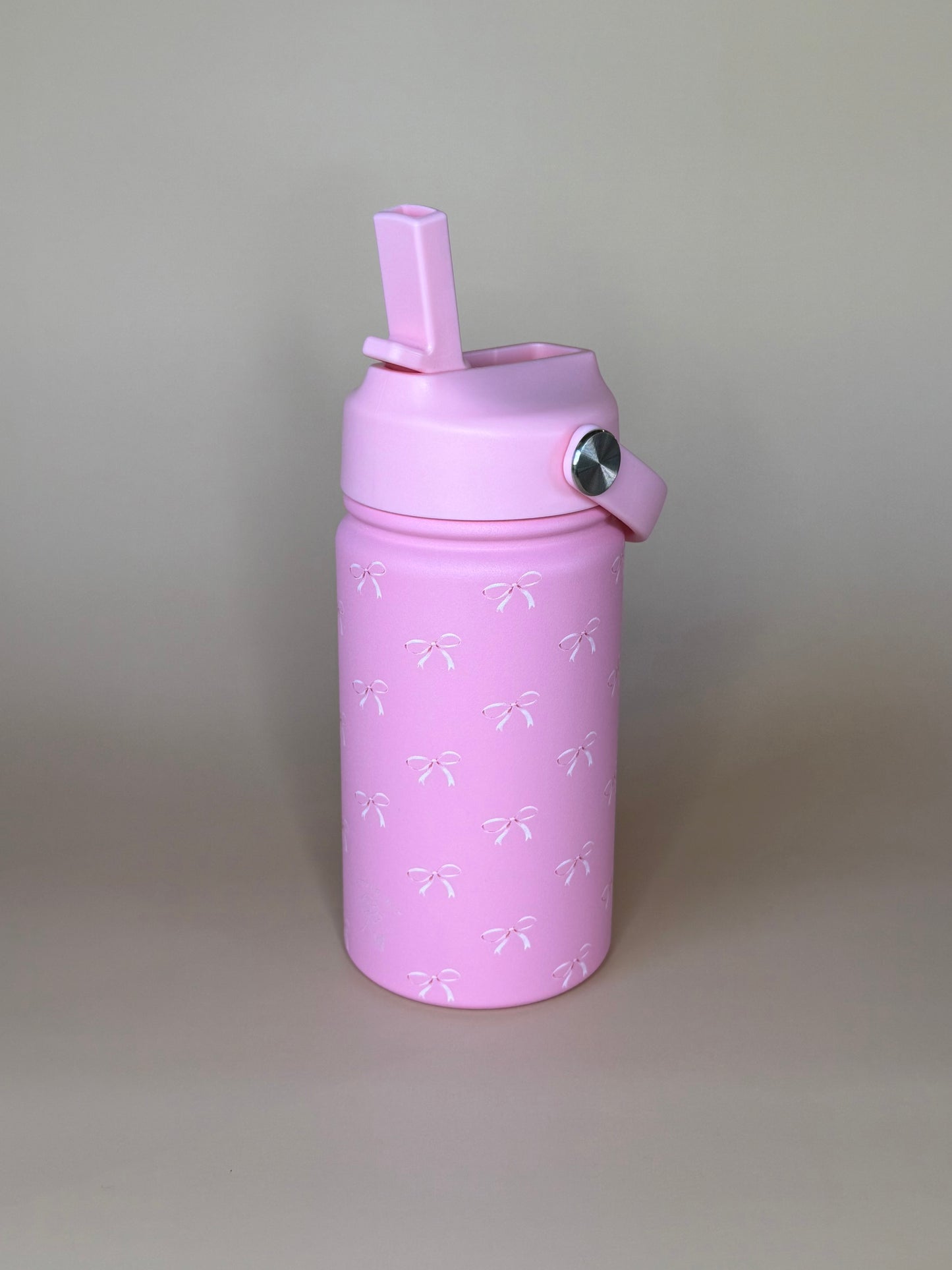 Pink Bow 12oz Water Bottle