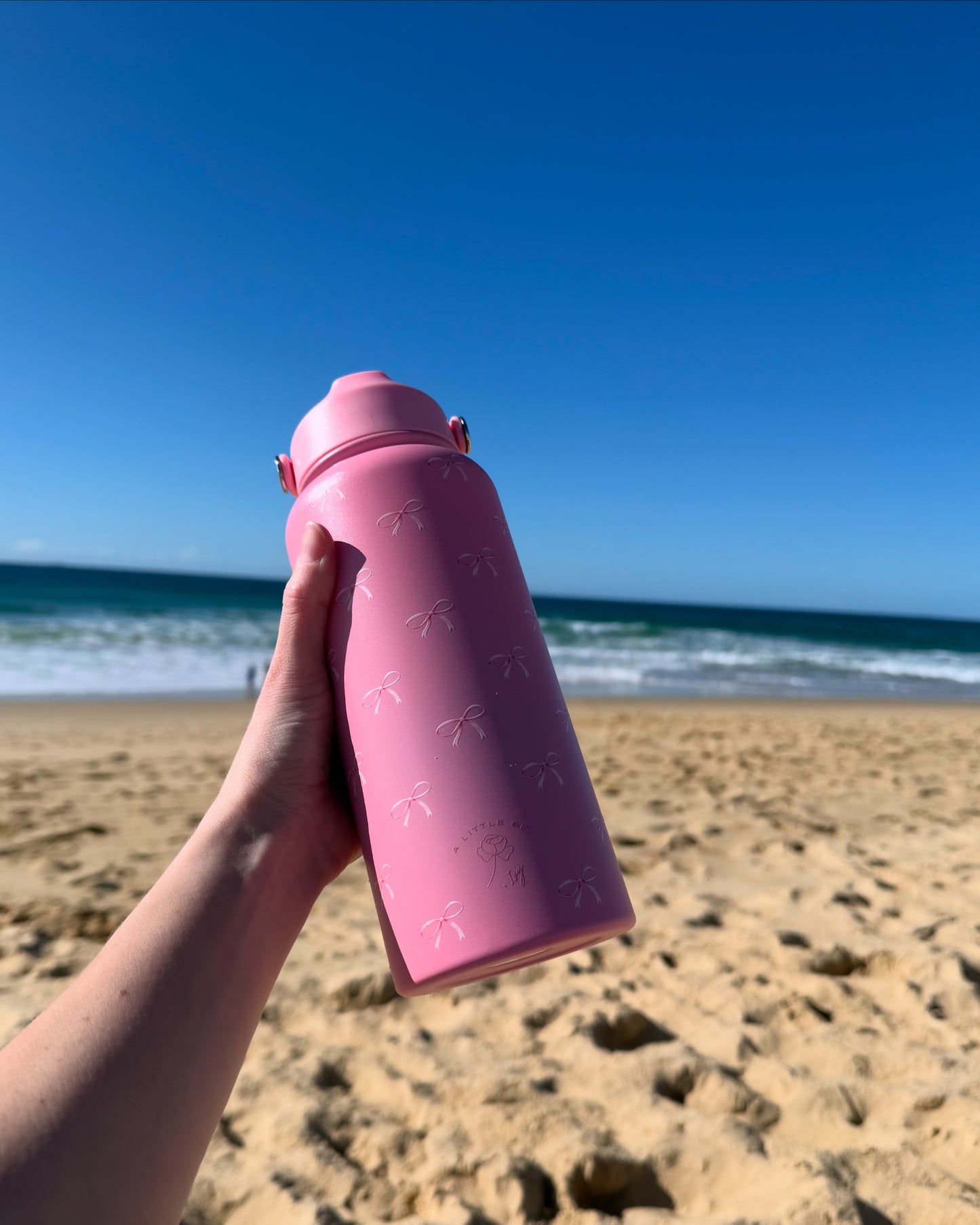 Pink Bow 32oz Water Bottle