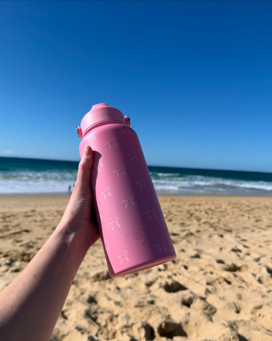 Pink Bow 32oz Water Bottle